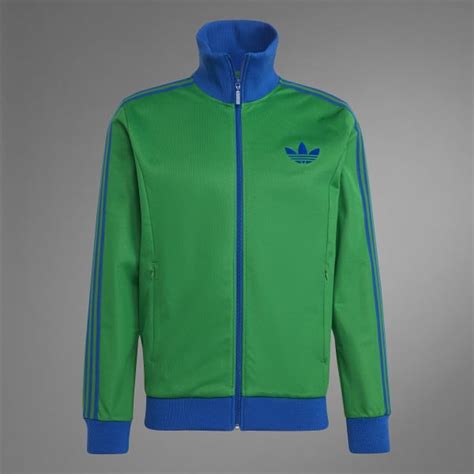 grüne adidas jacke mit gelben streifen|Grüne Jacken .